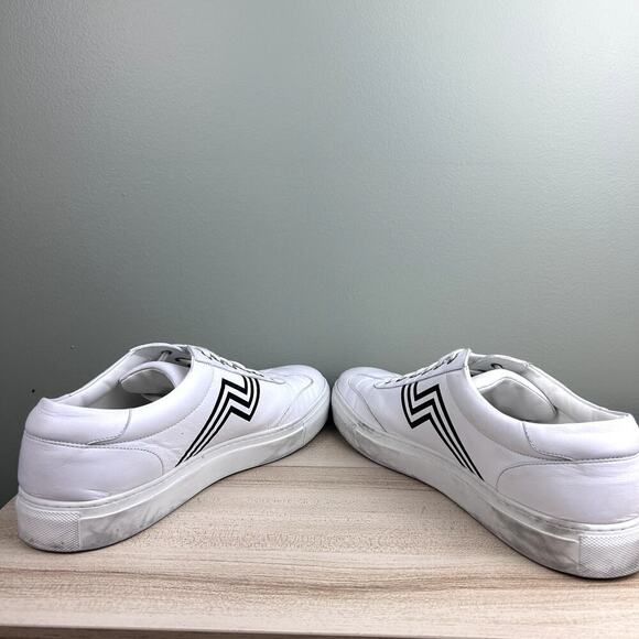 Ralph Lauren Purple Label Savir Calfskin Trainer White Leather Sneaker sz 11.5 - Picture 5 of 15